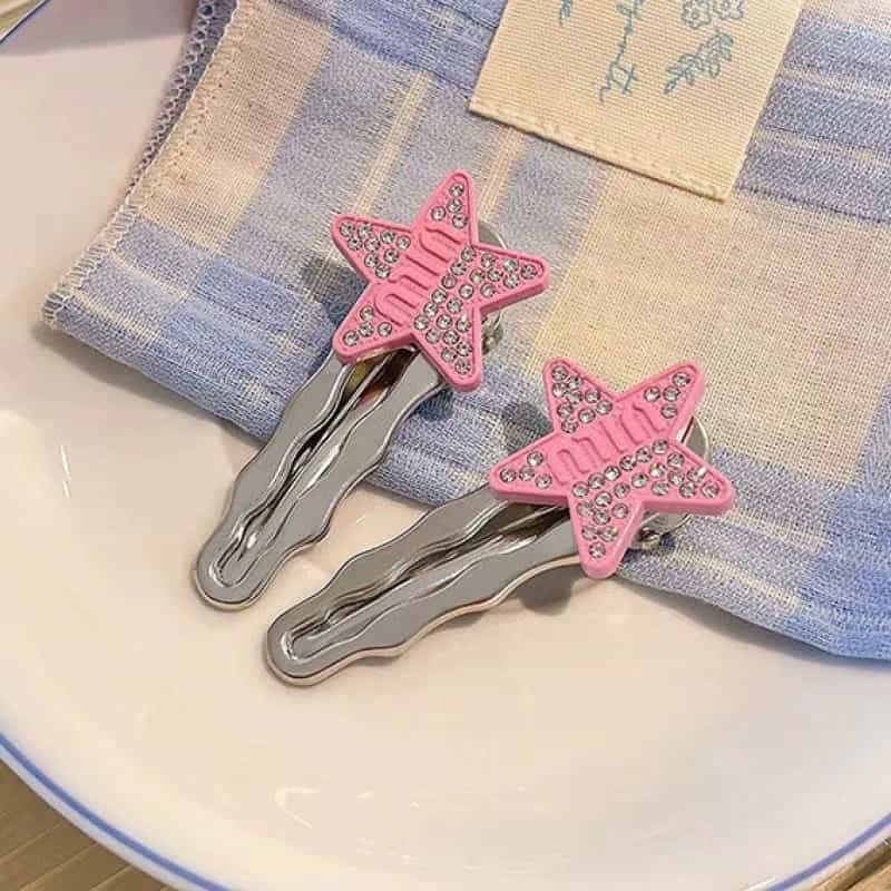 Y2k Rhinestone Star Hair Clip