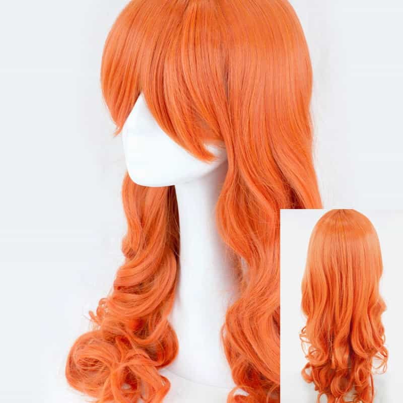 Flame Red Long Wavy 70Cm