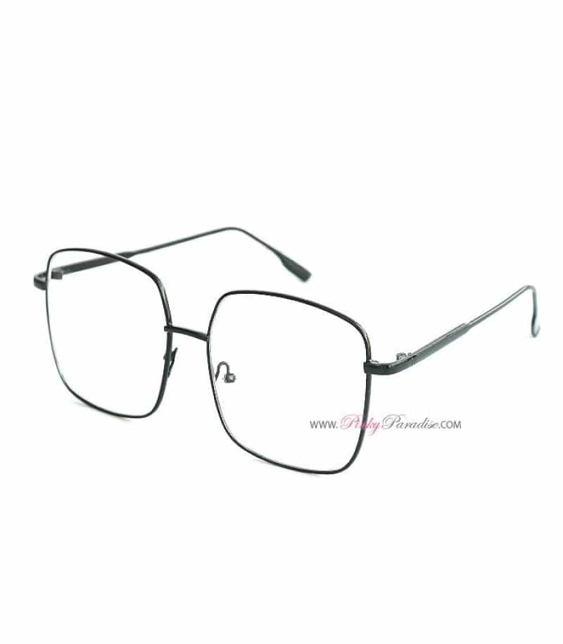 Square Metal Frame Clear Glasses