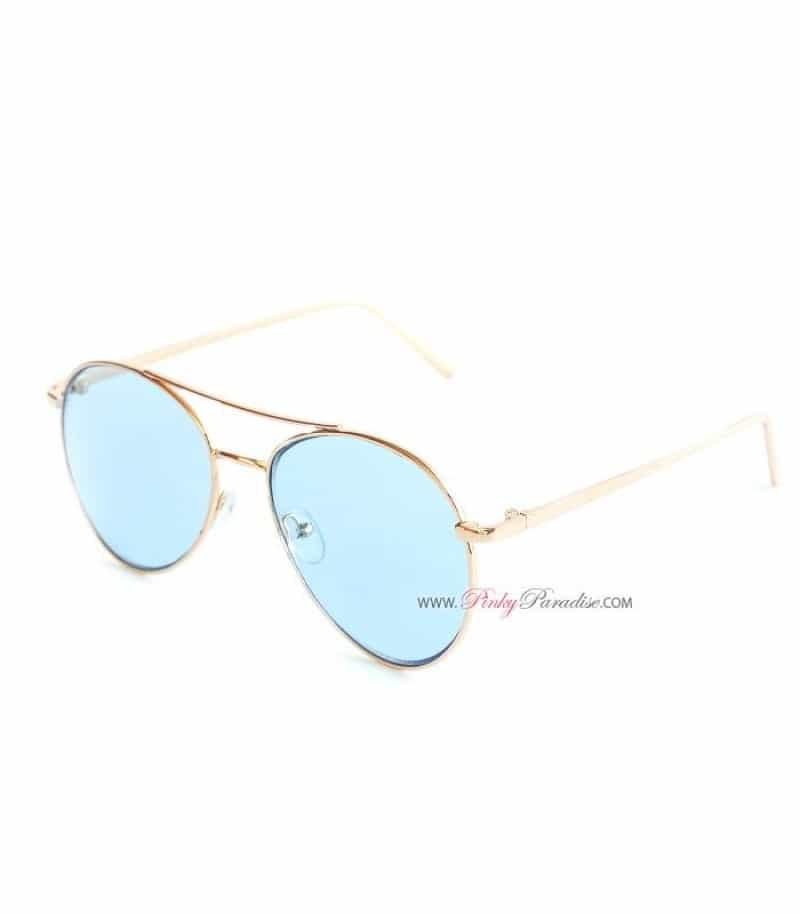 Retro Tinted Aviator Sunglasses