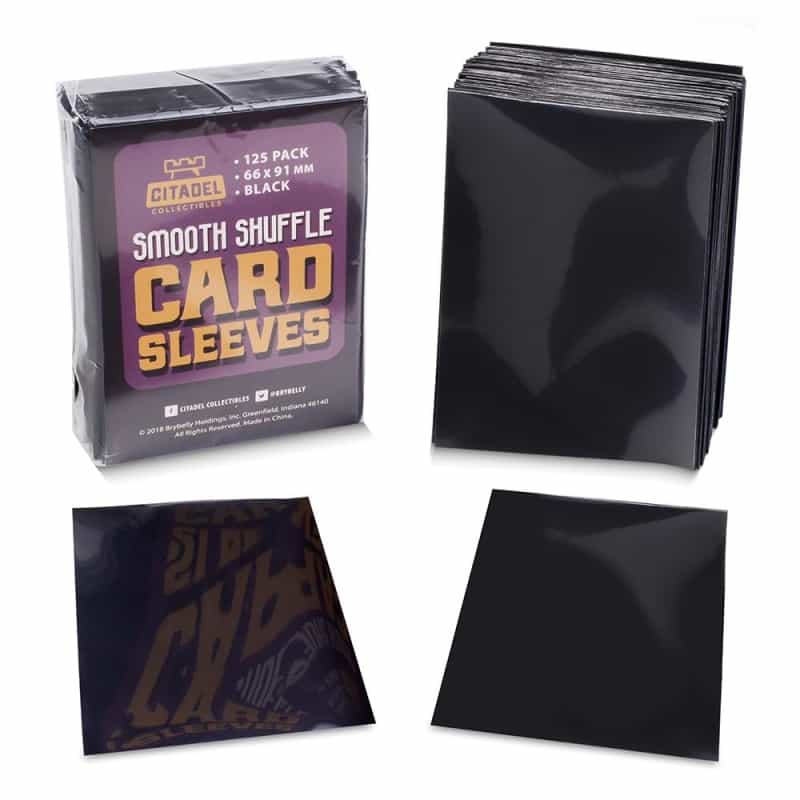 Smooth Shuffle Black Card Sleeves, 125-Pack