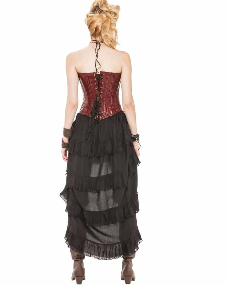 Steampunk Skirt With Shredded Raw Edges