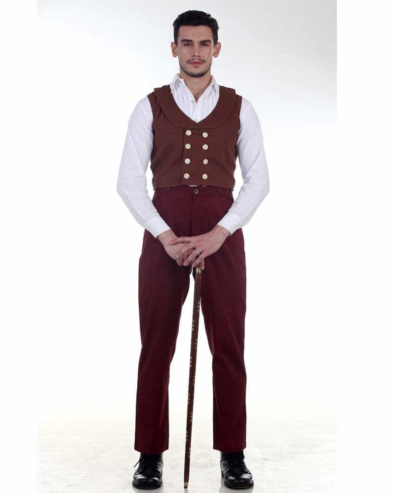 Canvas Classic Pants-Maroon