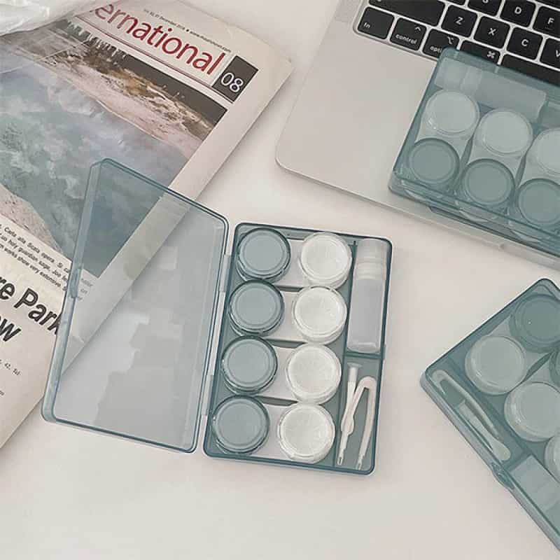 4-In-1 Tinted Transparent Contact Lens Storage Case