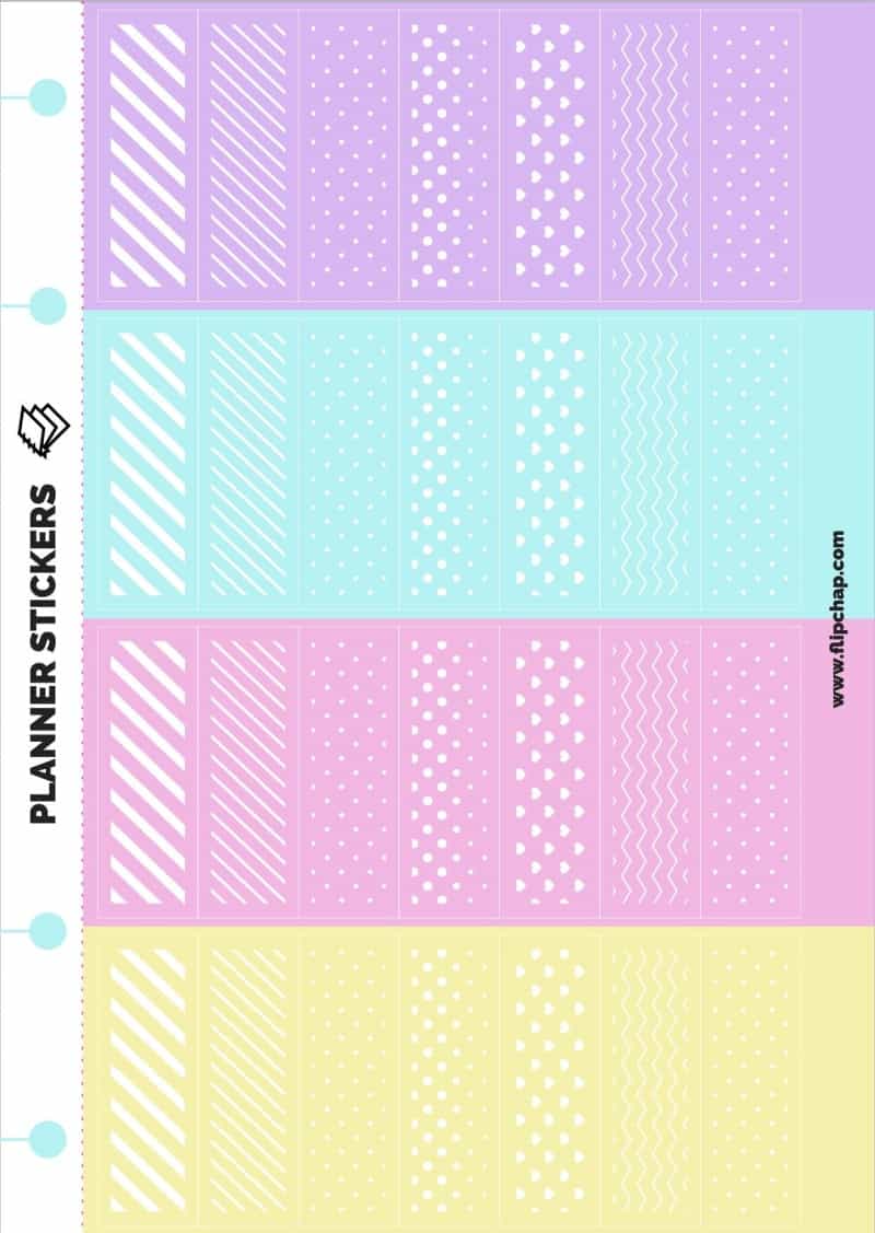 Pastel Quarter Box Stickers