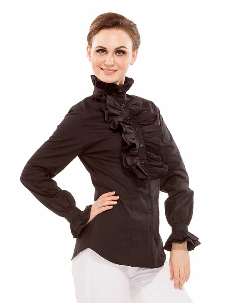 Zylphia Stand-Up Collar Blouse