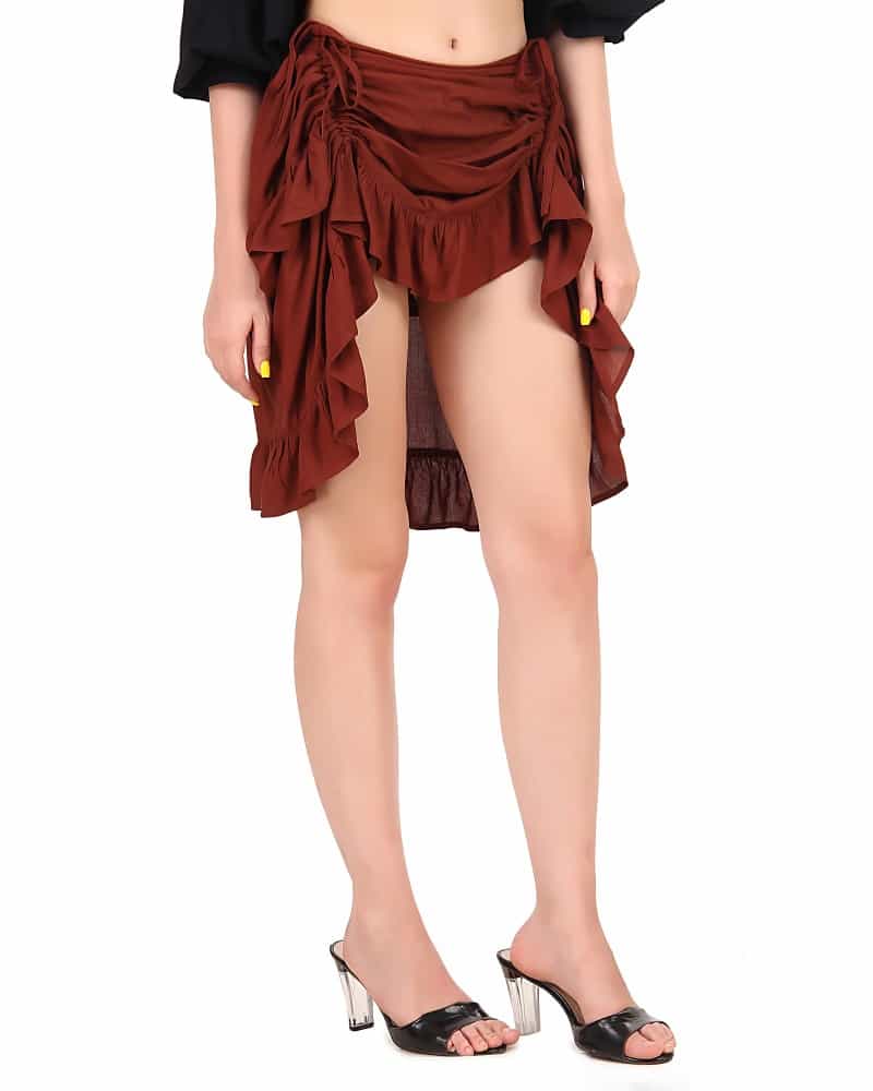 Steampunk High-Low Short Skirt